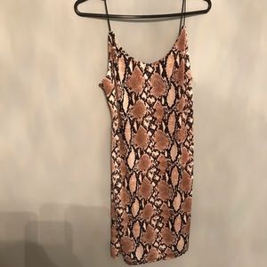 SNAKE SKIN MINI DRESS